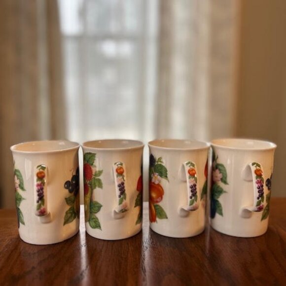 4 Roy Kirkham “Orchard” Pattern Mugs – Fine Bone China – Made in England - Picture 2 of 11